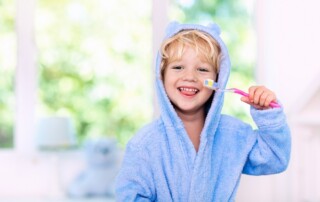 little boy and his toothbrush